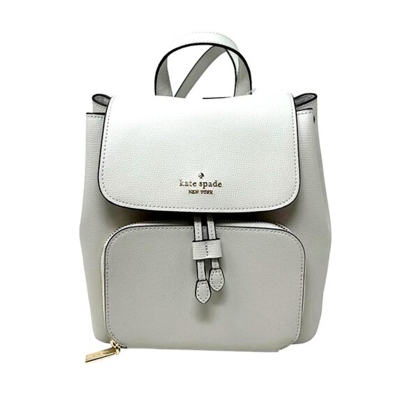 S Kate Spade Kristi Medium Flap Backpack Quill Grey Leather KA695 NWT $379 main image 4